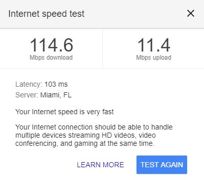 internet speed