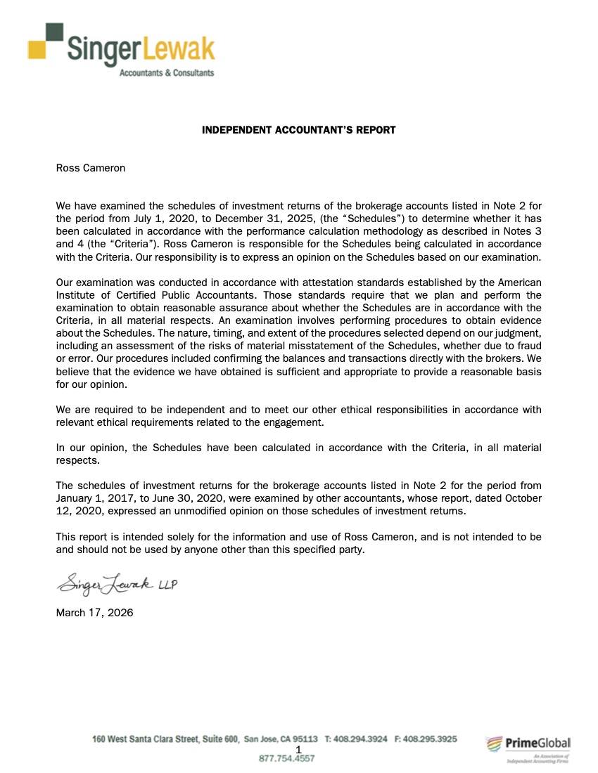 Financial Statement page 1